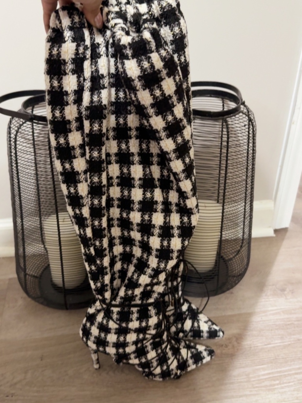 AZALEA WANG MEANDRA TWEED BOOT IN MULTI